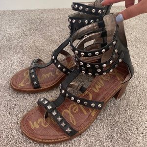 Black studded Sam Edelman sandals